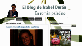 What Isabelduran.com website looked like in 2012 (11 years ago)