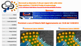 What Italymeteo.it website looked like in 2012 (11 years ago)