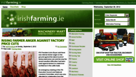 What Irishfarming.ie website looked like in 2012 (11 years ago)