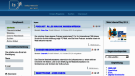 What Informatikserver.at website looked like in 2012 (11 years ago)