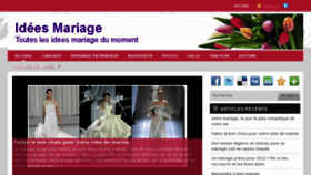 What Idees-mariage.fr website looked like in 2012 (11 years ago)