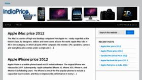 What Indiaprice.in website looked like in 2012 (11 years ago)