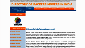 What Indiapackersmovers.co.in website looked like in 2013 (11 years ago)