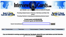 What Interviewguests.com website looked like in 2013 (11 years ago)