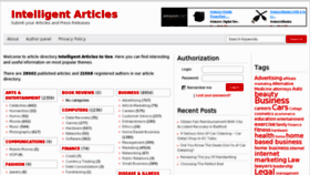 What Intelligentarticles.com website looked like in 2013 (10 years ago)