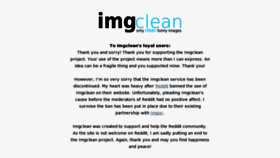 What Imgclean.com website looked like in 2013 (10 years ago)