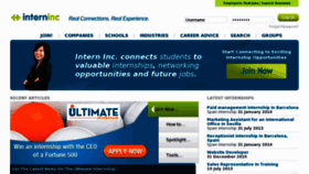 What Interninc.com website looked like in 2013 (10 years ago)