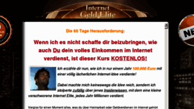 What Internetgeldelite.de website looked like in 2013 (10 years ago)