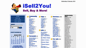 What Isell2you.com website looked like in 2013 (10 years ago)