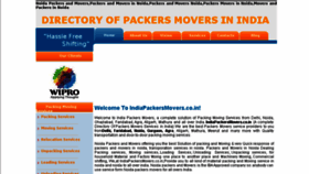 What Indiapackersmovers.co.in website looked like in 2013 (10 years ago)