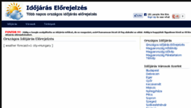 What Idojaras.co.hu website looked like in 2013 (10 years ago)