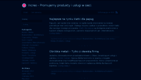 What Increo.pl website looked like in 2013 (10 years ago)