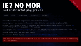 What Ie7nomore.com website looked like in 2013 (10 years ago)