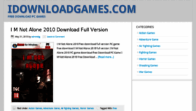 What Idownloadgames.com website looked like in 2013 (10 years ago)