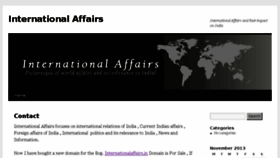 What Internationalaffairs.in website looked like in 2013 (10 years ago)