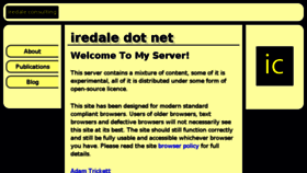 What Iredale.net website looked like in 2013 (10 years ago)
