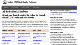 What Ifsccodedatabase.com website looked like in 2013 (10 years ago)