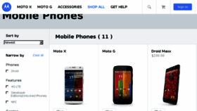 What Idenphones.motorola.com website looked like in 2014 (10 years ago)