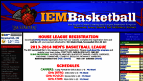 What Iembasketball.com website looked like in 2014 (10 years ago)