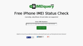 What Imeiquery.com website looked like in 2014 (10 years ago)