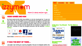 What Izzymom.com website looked like in 2014 (9 years ago)