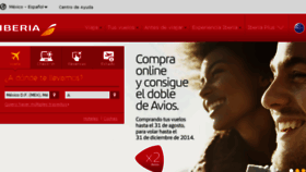 What Iberia.com.mx website looked like in 2014 (9 years ago)