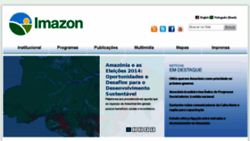What Imazon.org.br website looked like in 2014 (9 years ago)