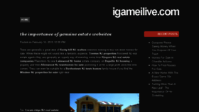 What Igameilive.com website looked like in 2015 (9 years ago)