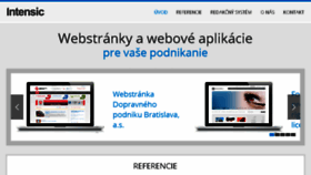 What Intensic.sk website looked like in 2015 (9 years ago)