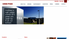 What Inditex.net website looked like in 2015 (9 years ago)