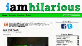 What Iamhilarious.com website looked like in 2015 (9 years ago)