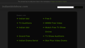 What Indianidolshow.com website looked like in 2015 (9 years ago)