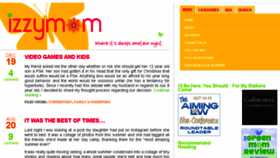 What Izzymom.com website looked like in 2015 (9 years ago)