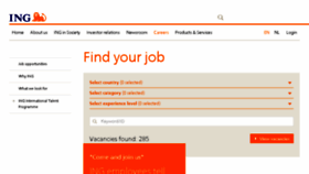 What Ing.jobs website looked like in 2015 (10 years ago)