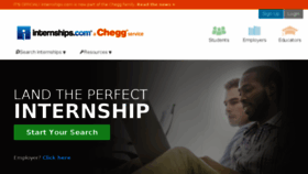 What Internships.com website looked like in 2015 (8 years ago)