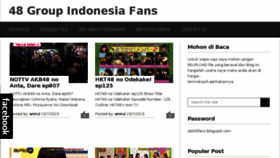 What Idol48fans.web.id website looked like in 2015 (8 years ago)