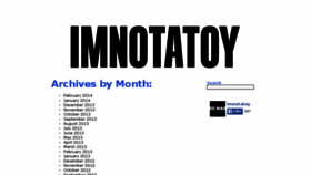 What Imnotatoy.com website looked like in 2015 (8 years ago)