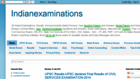 What Indianexaminations.blogspot.in website looked like in 2015 (8 years ago)