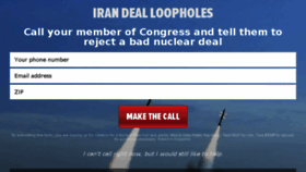 What Irandealloopholes.org website looked like in 2015 (8 years ago)