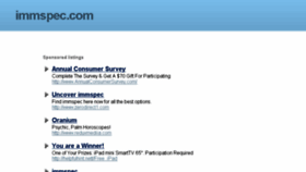 What Immspec.com website looked like in 2015 (8 years ago)