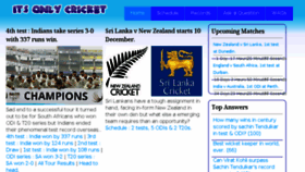 What Itsonlycricket.com website looked like in 2015 (8 years ago)