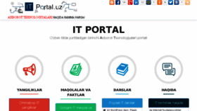 What Itportal.uz website looked like in 2016 (8 years ago)