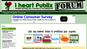 What Iheartpublixforum.com website looked like in 2016 (8 years ago)