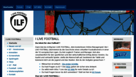 What I-live-football.com website looked like in 2016 (8 years ago)
