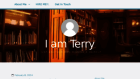 What Iamterry.com website looked like in 2016 (8 years ago)