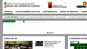 What Icosochiapas.gob.mx website looked like in 2016 (8 years ago)