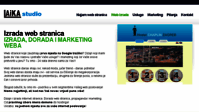 What Izrada-weba.com website looked like in 2016 (8 years ago)