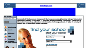 What Itcolleges.com website looked like in 2016 (8 years ago)