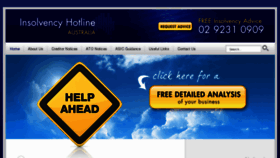 What Insolvencyhotline.com.au website looked like in 2016 (8 years ago)