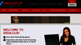 What Idealclix.com website looked like in 2016 (8 years ago)